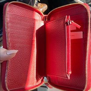 Gucci red and brown wallet